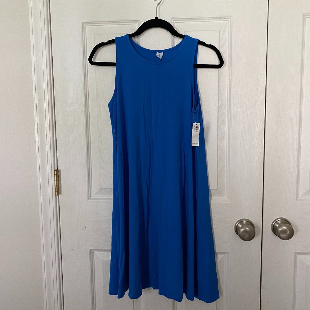 Old Navy Blue Stretch/Swing Sun Dress, Size S, NWT